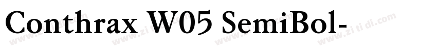Conthrax W05 SemiBol字体转换